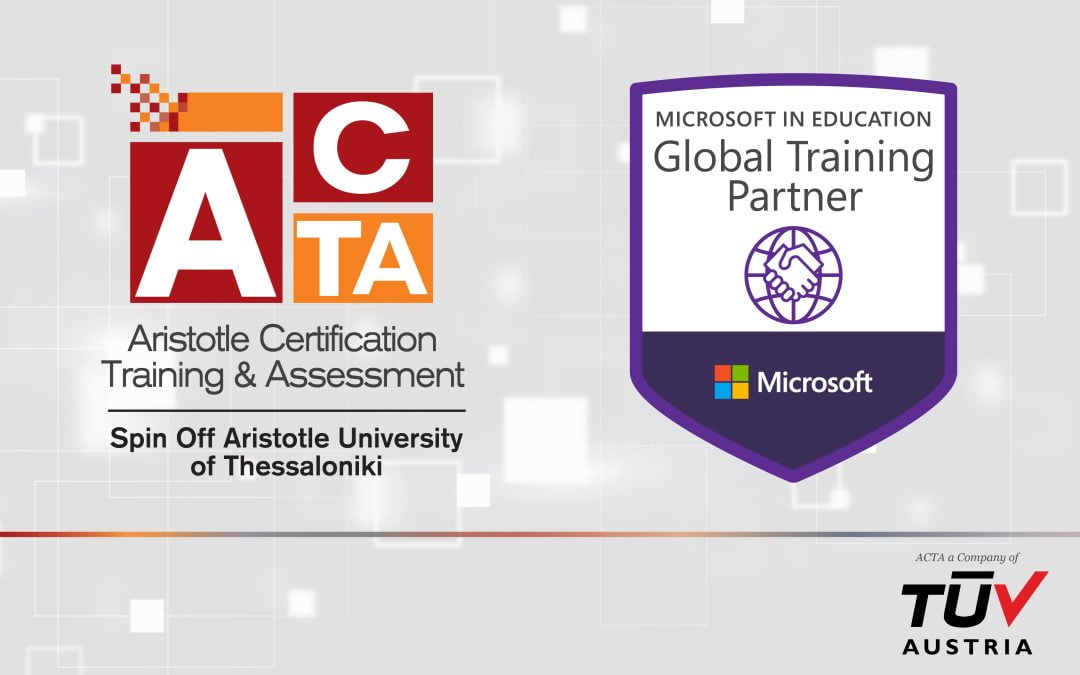 Η ACTA – Τεχνοβλαστός Α.Π.Θ. εντάσσεται στους επίσημους εκπαιδευτικούς συνεργάτες της Microsoft